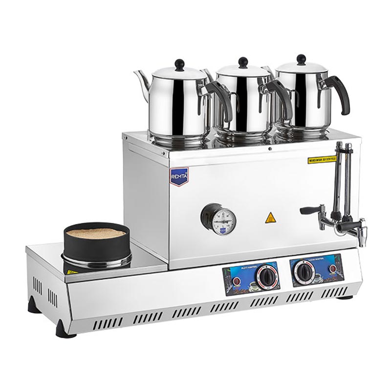 Remta K32(K) 55 Model Kumda Kahve Ocaklı Çay Kazanı, 3 Demlikli, 33 L, Elektrikli, çay kazanı ve sıcak içecek ekipmanı