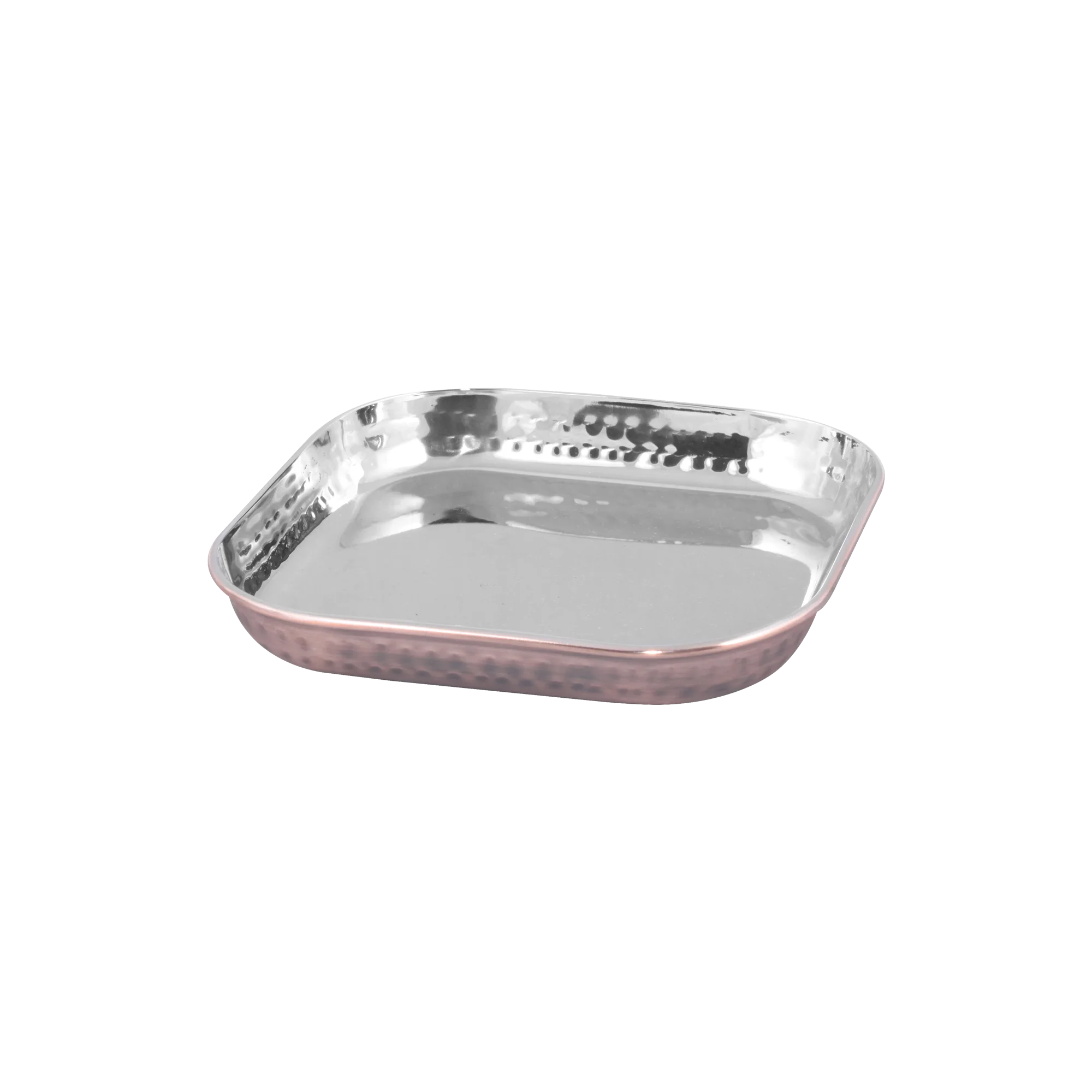 Bonna Bakır Dövme Mini Kare Atıştırmalık 13.25 x 13.25cm, profesyonel servis ürünü