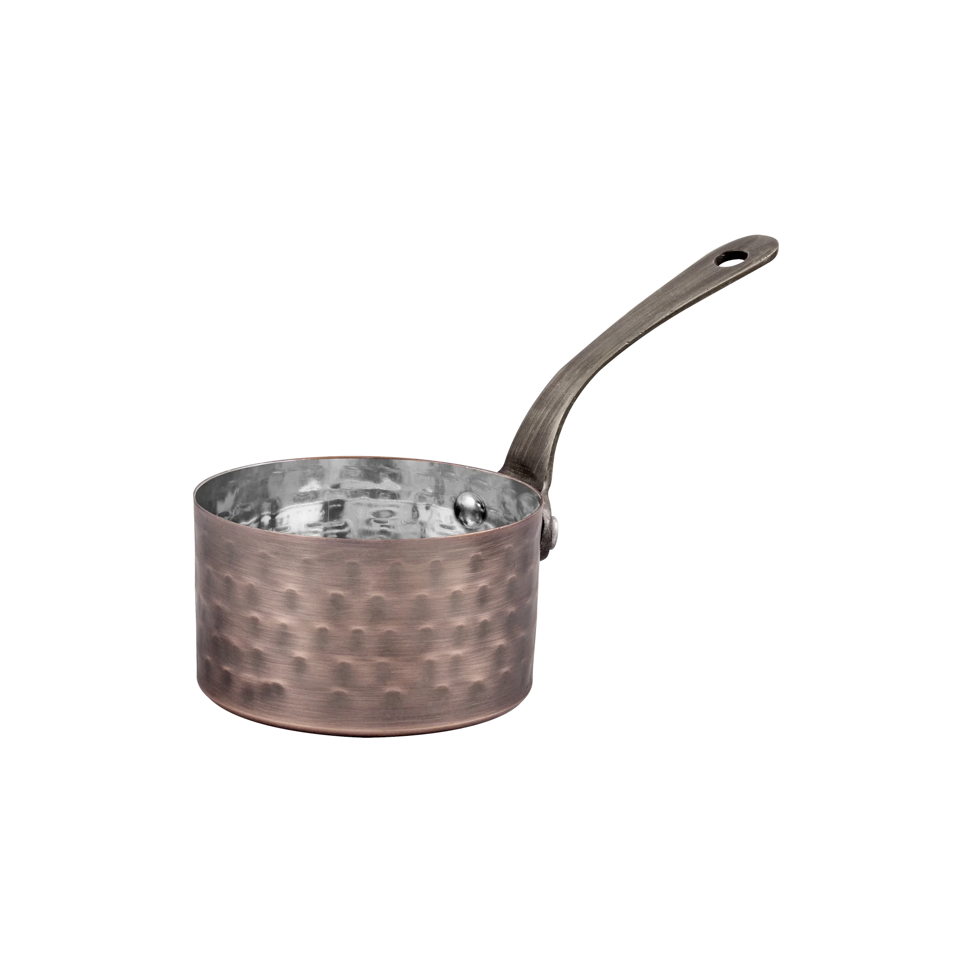 Bonna Bakır Dövme Mini Atıştırma Kaserol Formlu Sunum 6 x 3 cms - 80 ml, sunum kasesi
