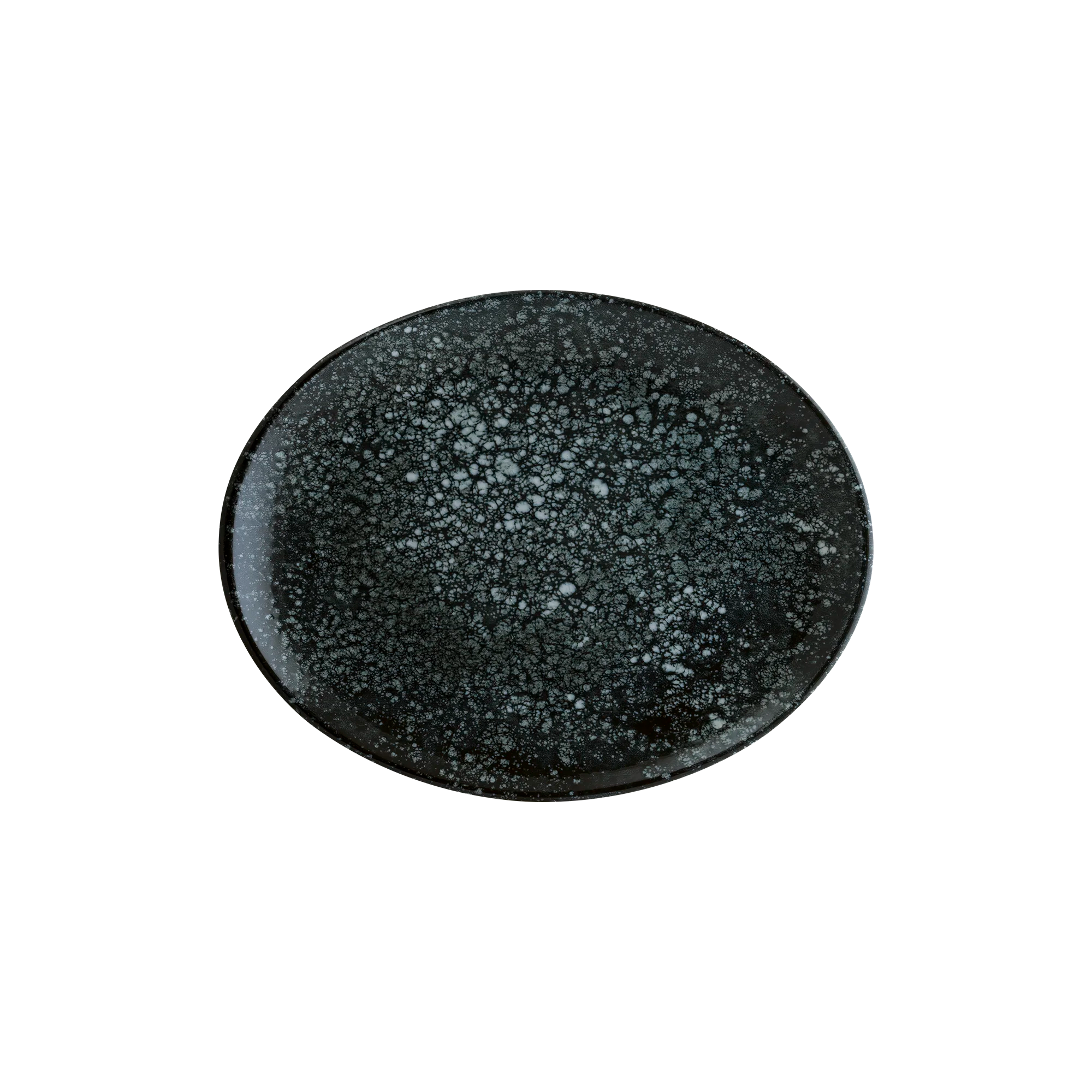 Bonna Cosmos Black Moove Oval Tabak 31*24 cm, servis tabağı