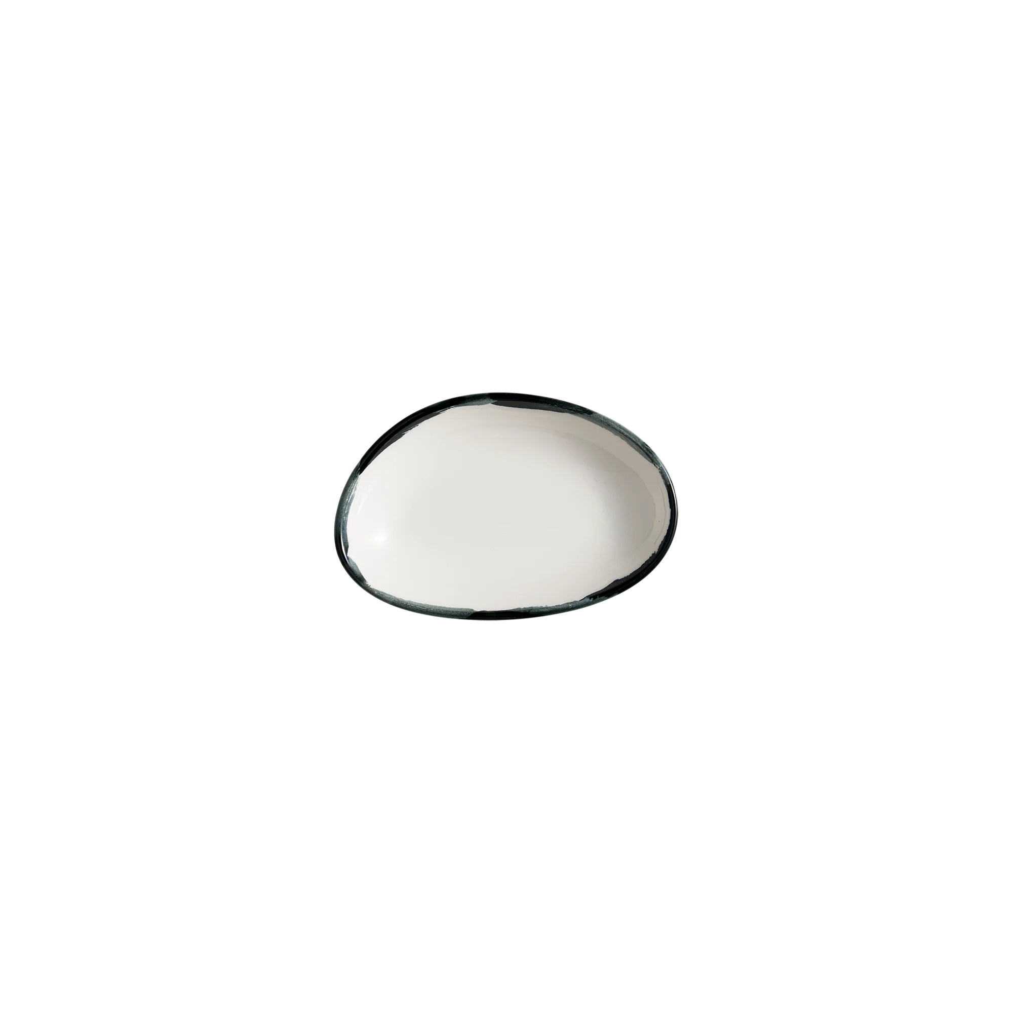 Bonna Lavis Black Vago Oval Kayık Tabak 12*8 cm, sunum tabağı