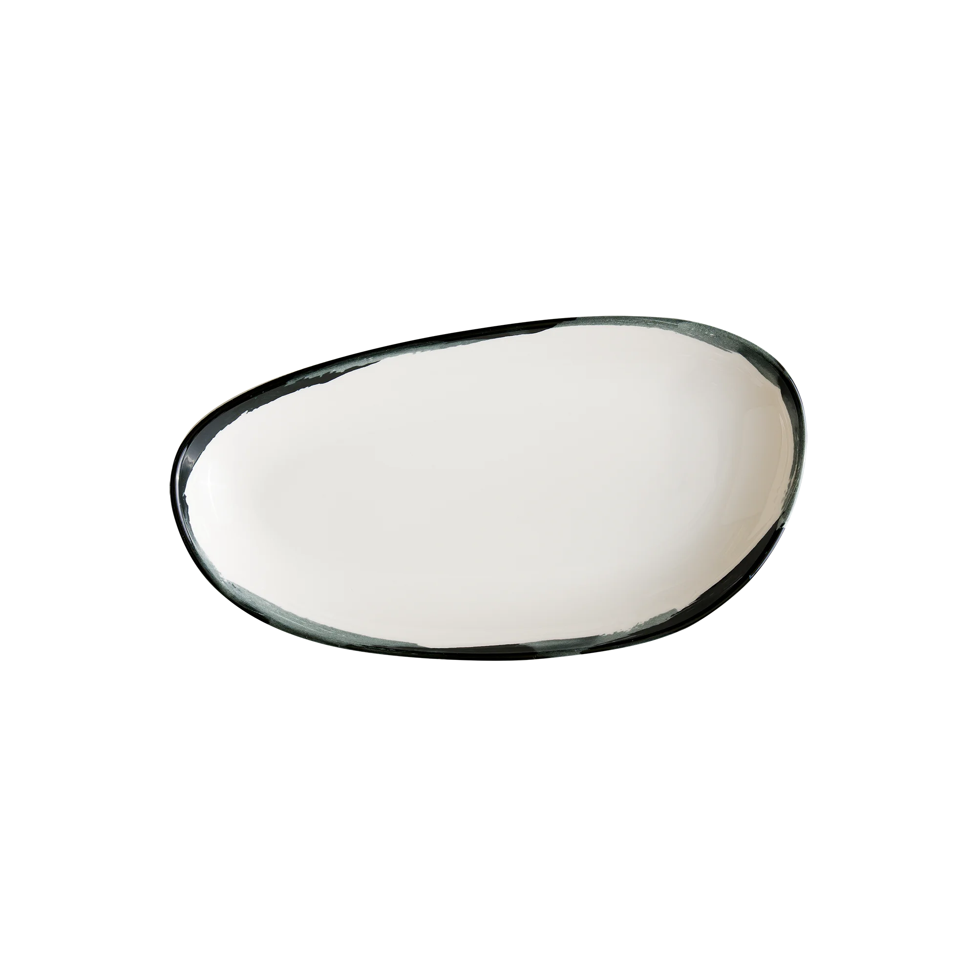 Bonna Lavis Black Vago Oval Kayık Tabak 25*14 cm 380 cc, sunum tabağı