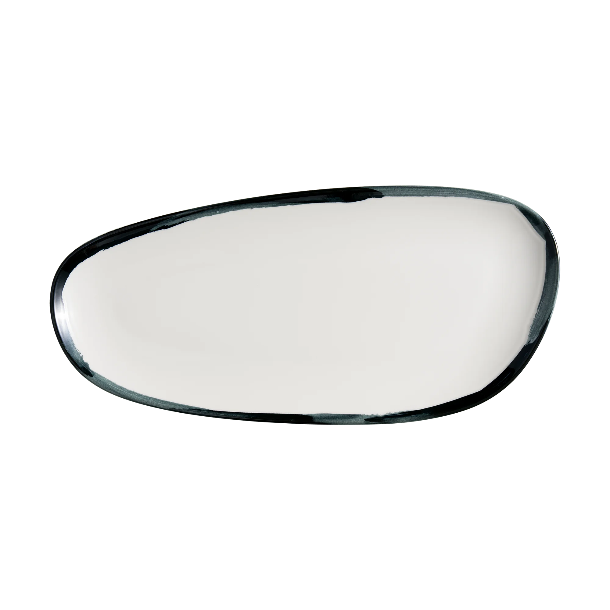 Bonna Lavis Black Vago Dikdörtgen Tabak 36 cm, servis tabağı