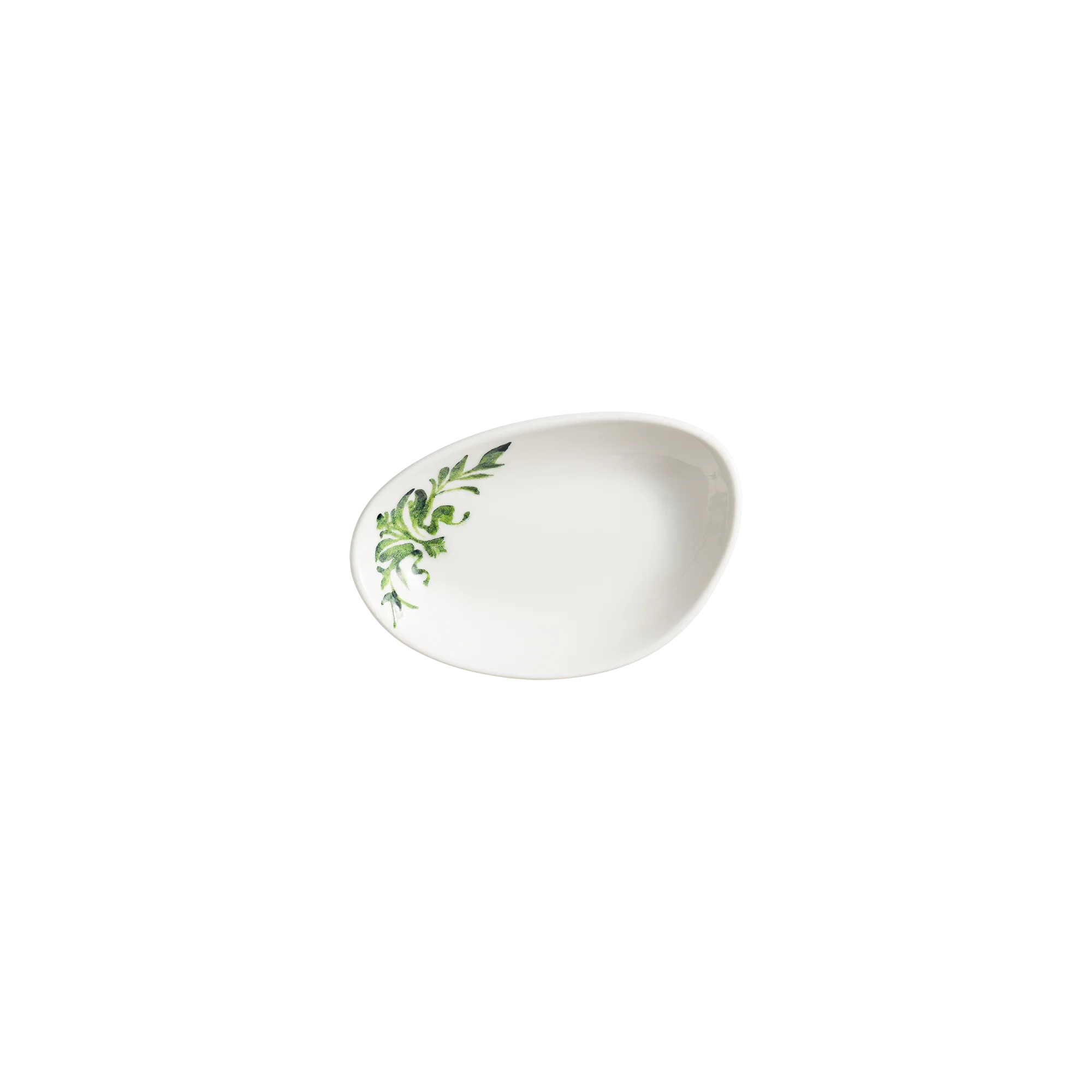 Bonna Lavis Green Vago Oval Kayık Tabak 15*8.5 cm 140 cc, sunum tabağı