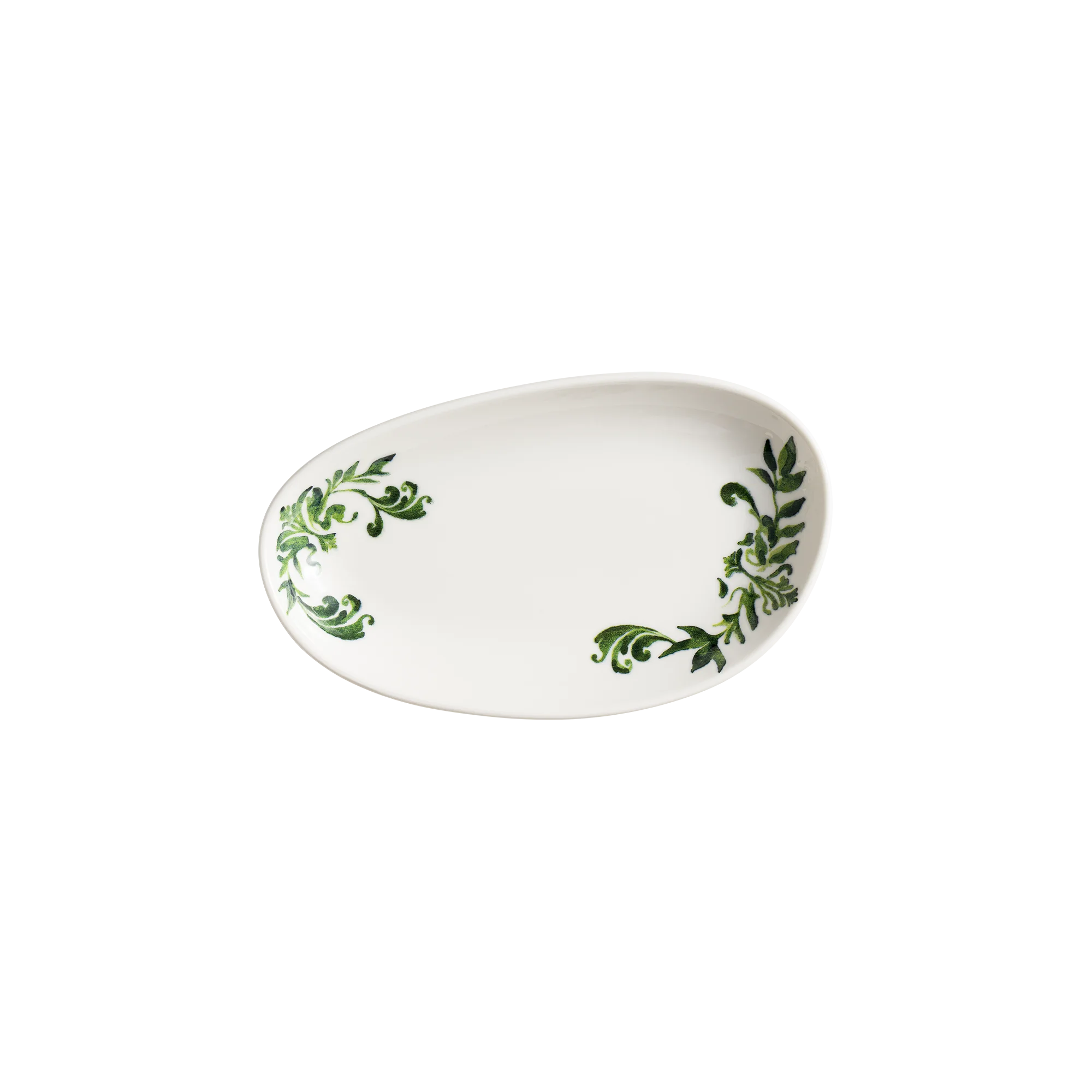 Bonna Lavis Green Vago Oval Kayık Tabak 20*12 cm 240 cc, sunum tabağı