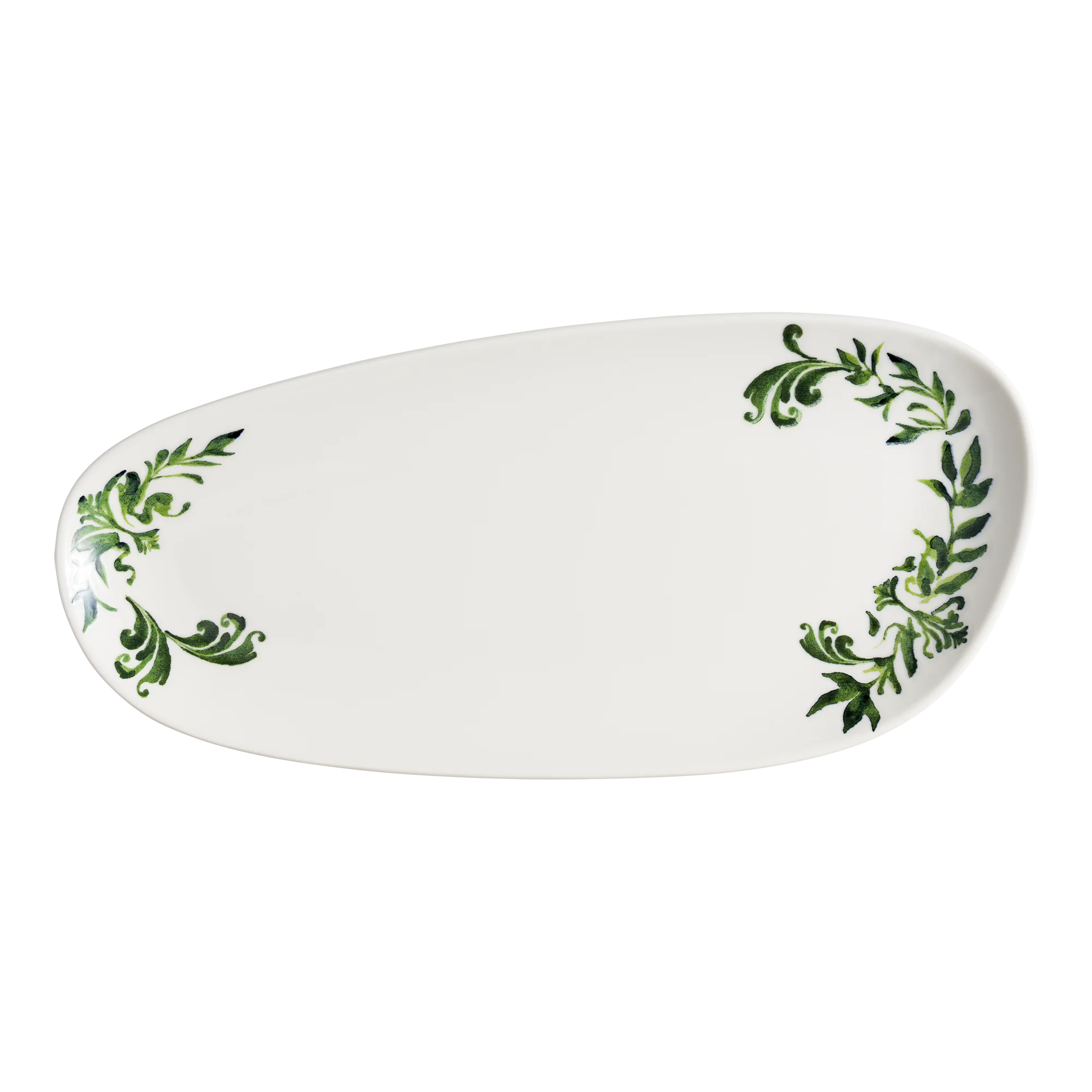 Bonna Lavis Green Vago Dikdörtgen Tabak 36 cm, servis tabağı