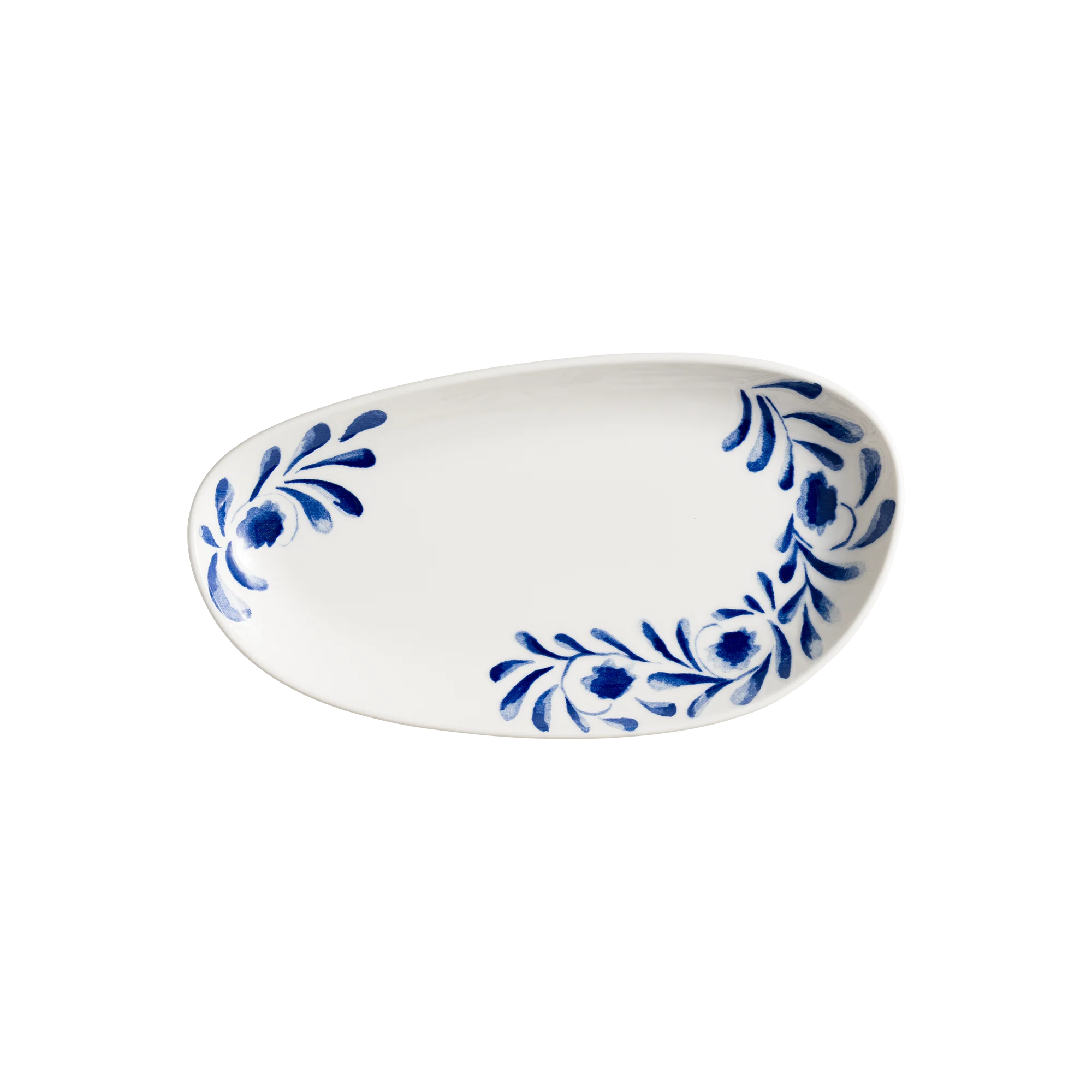 Bonna Lavis Blue Vago Oval Kayık Tabak 20*12 cm 240 cc, sunum tabağı