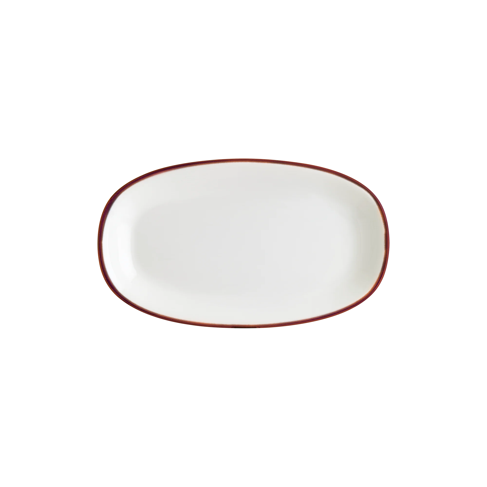 Bonna Linea Burgundy Gourmet Oval Kayık Tabak 15*8.5 cm 95 cc, sunum tabağı