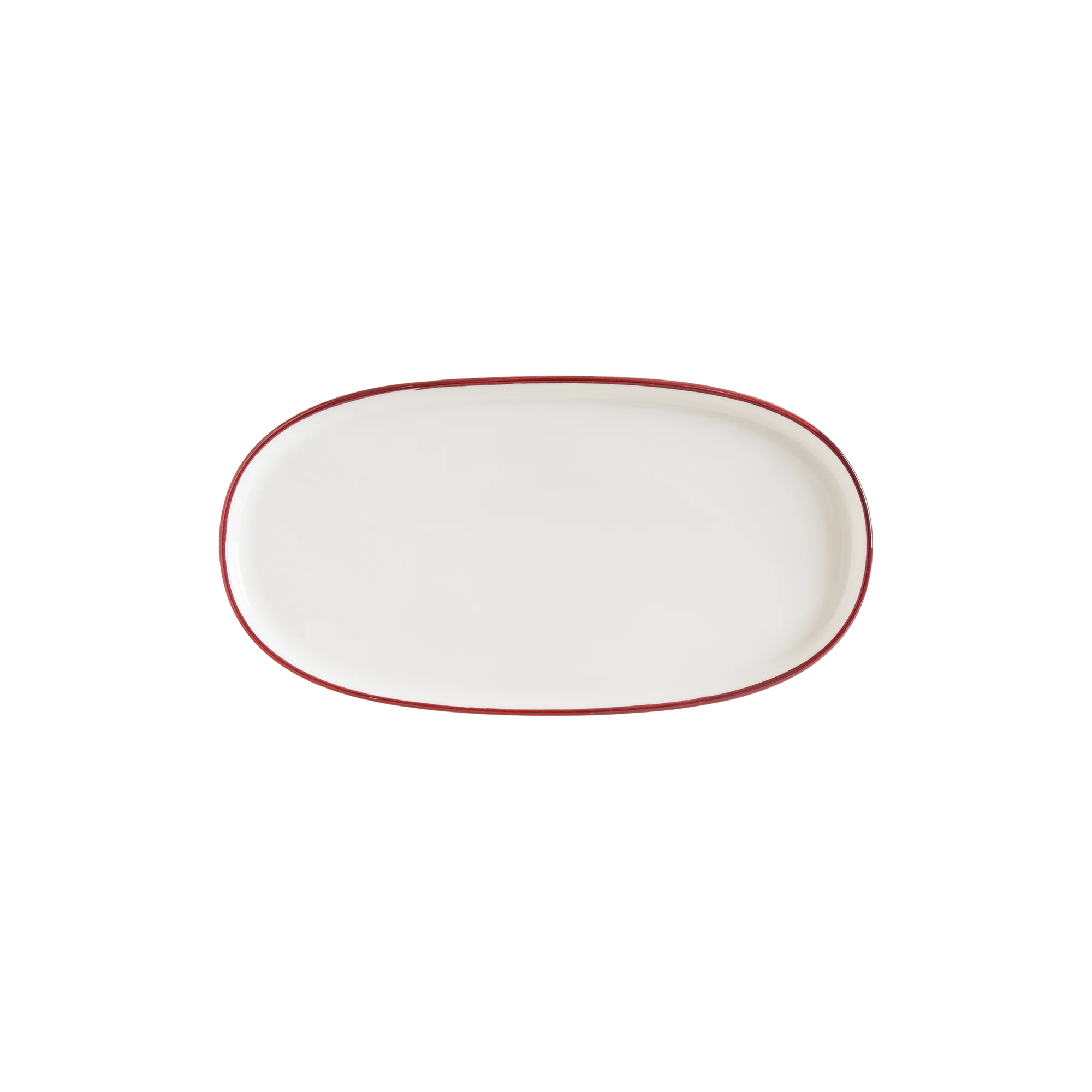 Bonna Linea Burgundy Hygge 21cm Oval Tabak, servis tabağı