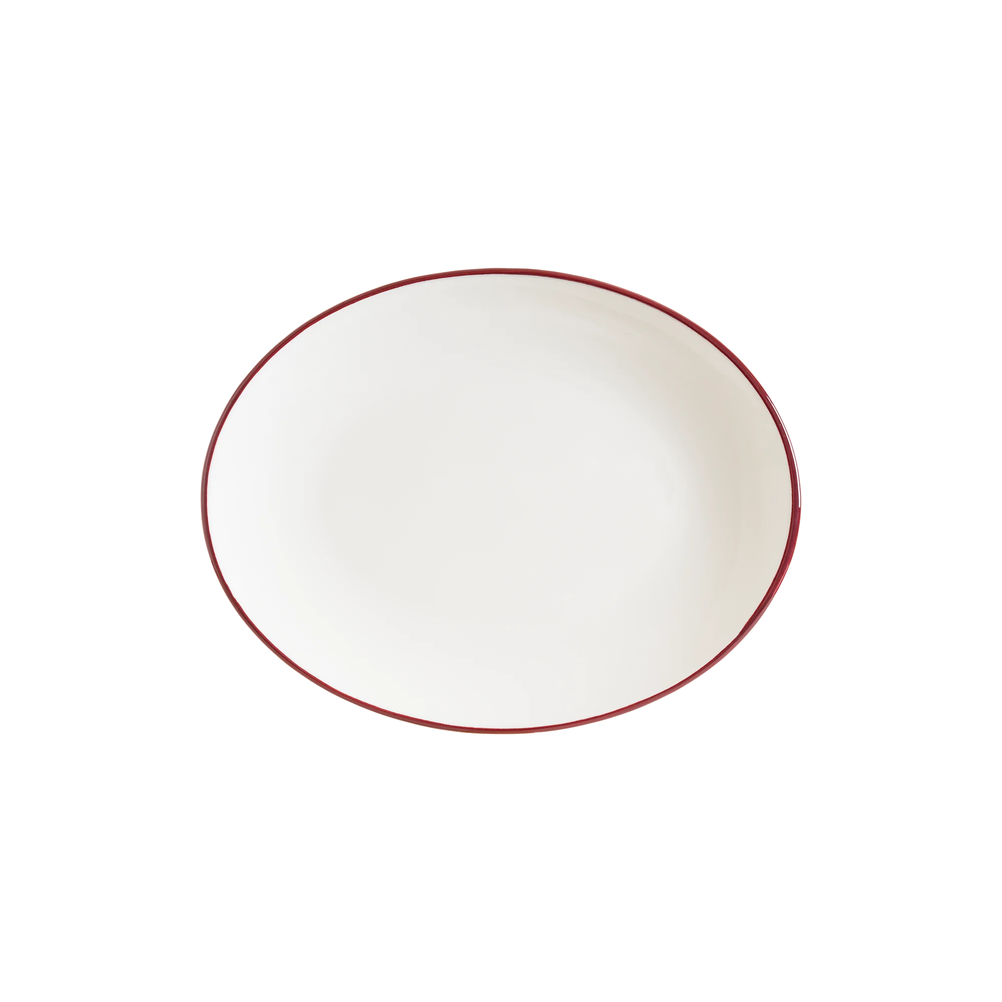 Bonna Linea Burgundy Moove Oval Tabak 25 cm, servis tabağı