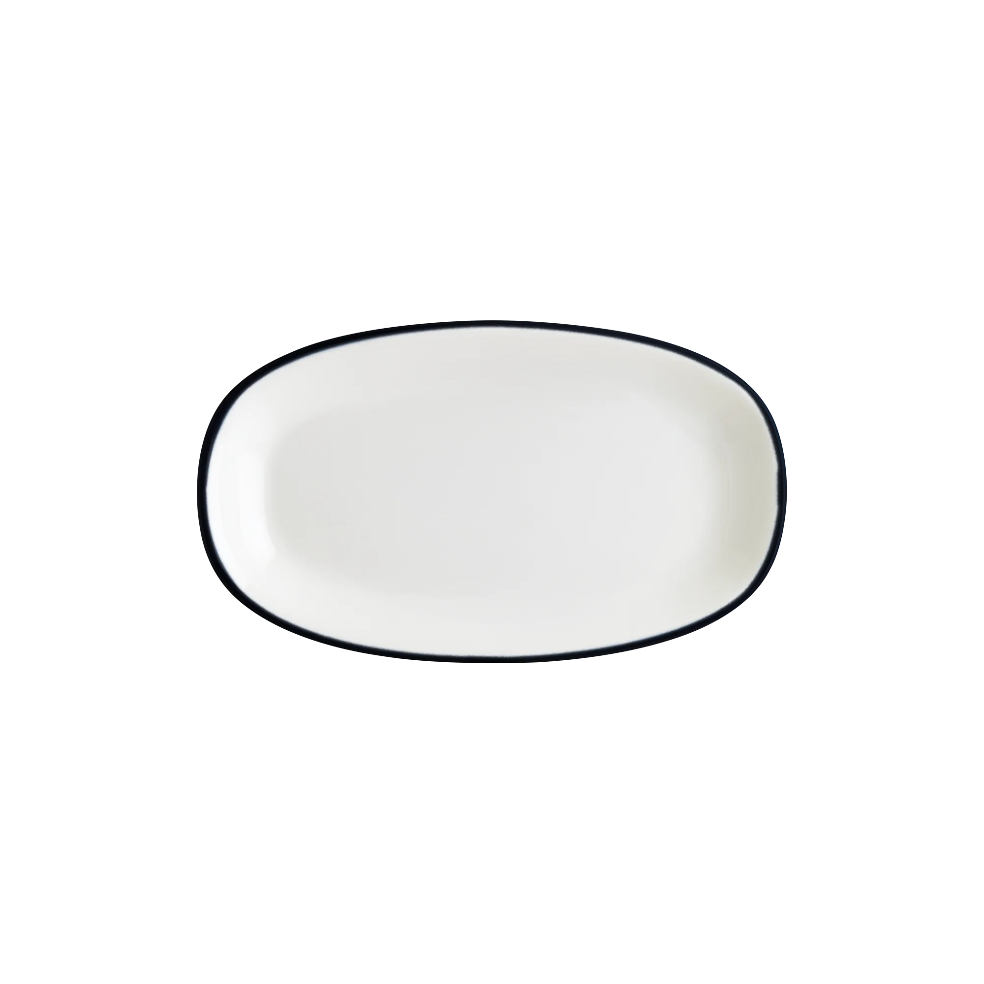 Bonna Linea Black Gourmet Oval Kayık Tabak 19*11 cm 200 cc, sunum tabağı