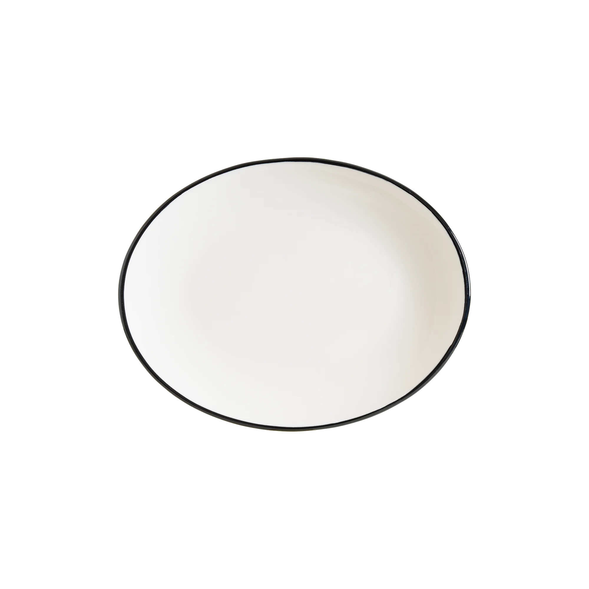 Bonna Linea Black Moove Oval Tabak 20*15,6 cm, servis tabağı