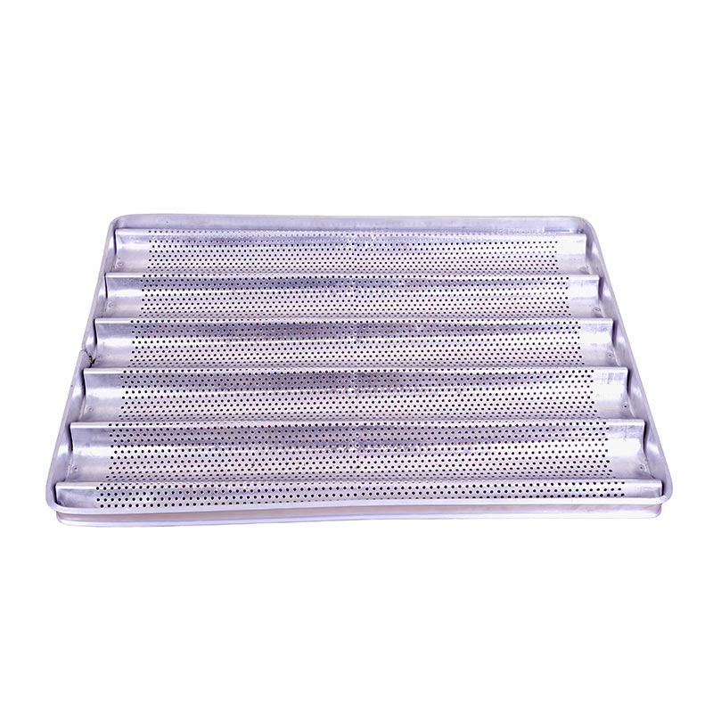 almetal delikli aluminyum baget ekmek tavasi 40x60 cm baget ekmek pisirme tavasi