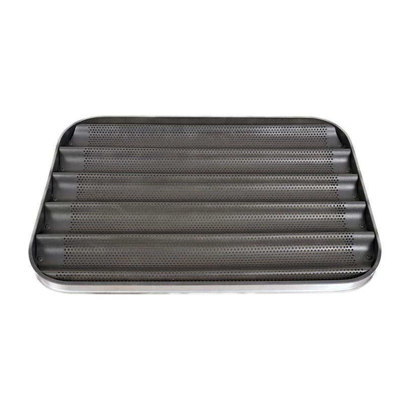 almetal kaplamali aluminyum delikli baget ekmek tavasi 59x80 cm baget ekmek pisirme tavasi