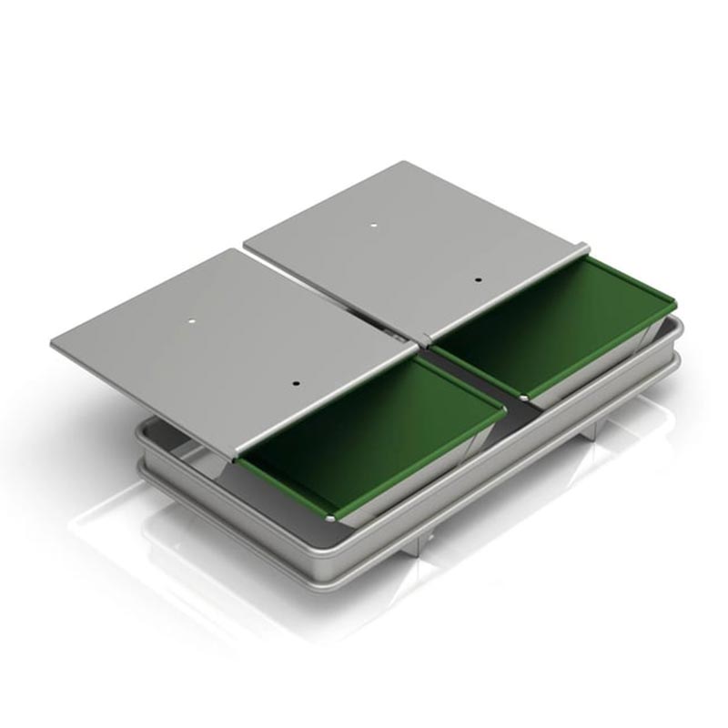 almetal 2li ucgen ekmegi tost tavasi 12x12x25 cm profesyonel firincilik ekipmani