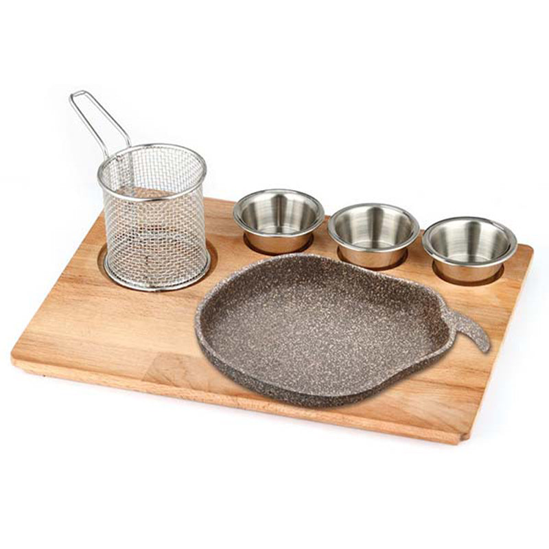 altinbasak dogal masif fajita sunum seti granit dokum avakado 35x26 cm fajita sunumu ve sicak servis icin profesyonel set