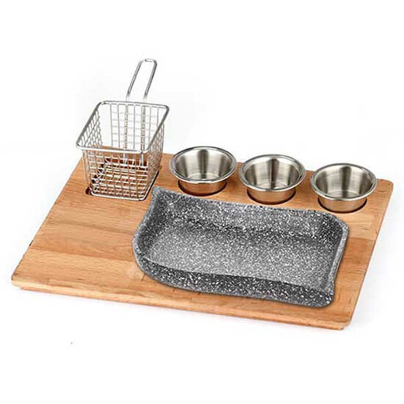 altinbasak dogal masif fajita sunum seti granit dokum bodrum 35x26 cm fajita sunumu ve sicak servis icin profesyonel set