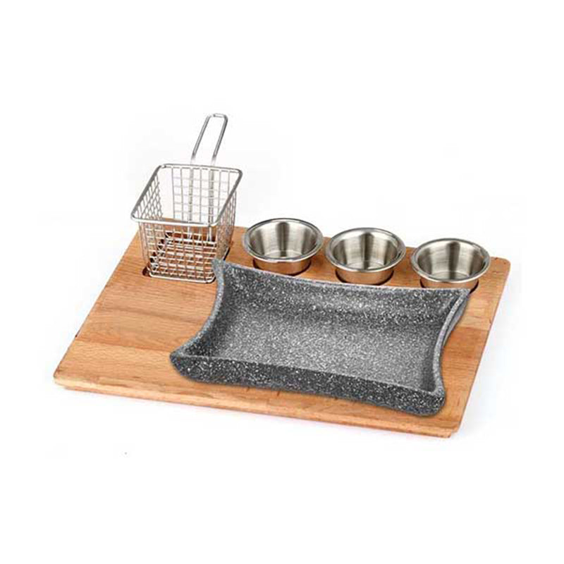 altinbasak dogal masif fajita sunum seti granit dokum marmaris 35x26 cm fajita sunumu ve sicak servis icin profesyonel set