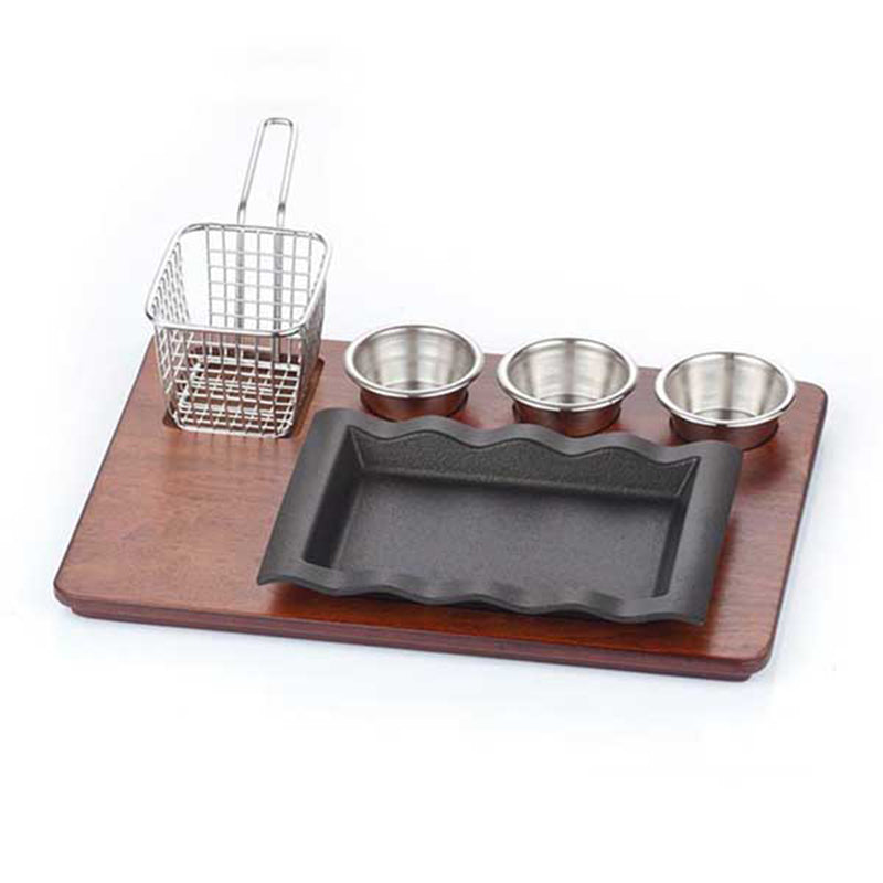 altinbasak mdf fajita sunum seti teflon dokum dalgali 35x26 cm fajita sunumu ve sicak servis icin profesyonel set