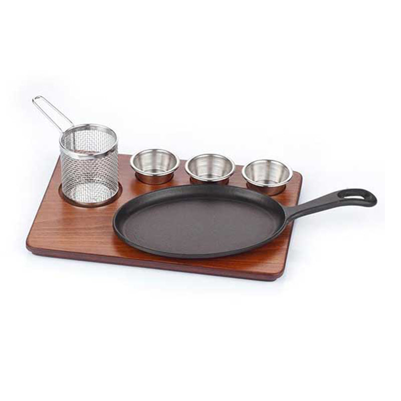 altinbasak mdf fajita sunum seti teflon dokum sapli 35x26 cm fajita sunumu ve sicak servis icin profesyonel set
