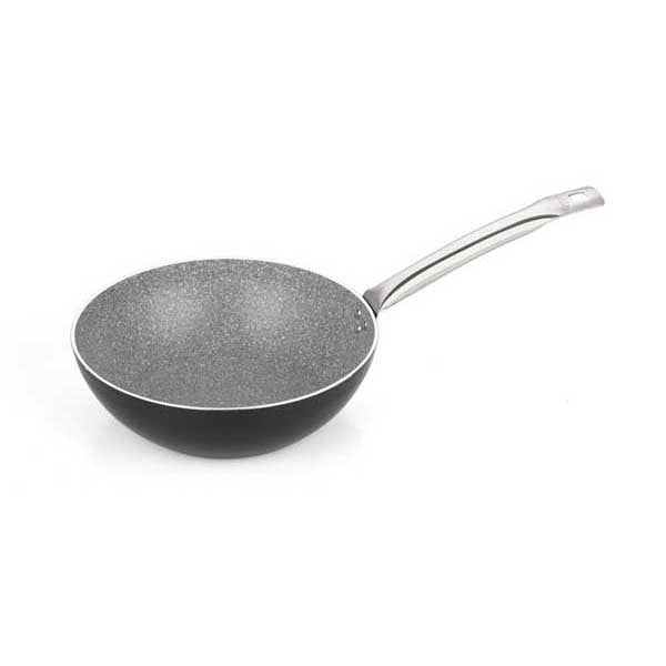 altinbasak milenyum granit wok tava 24 cm sote ve yuksek isi pisirme icin wok tava