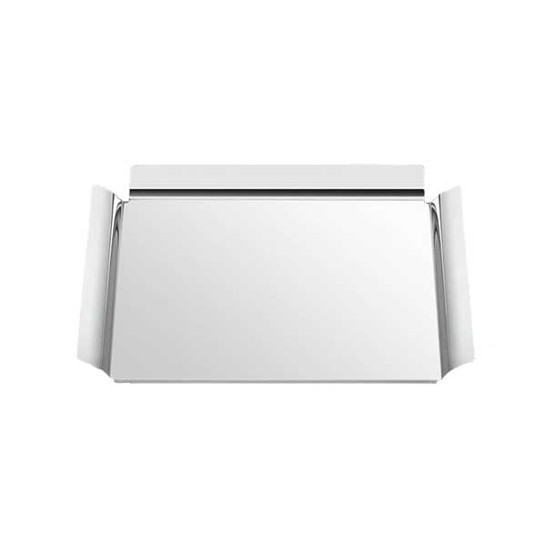 altinbasak paslanmaz dikdortgen kahve sunum tepsi 13x25x2 cm servis ve sunum icin paslanmaz tepsi