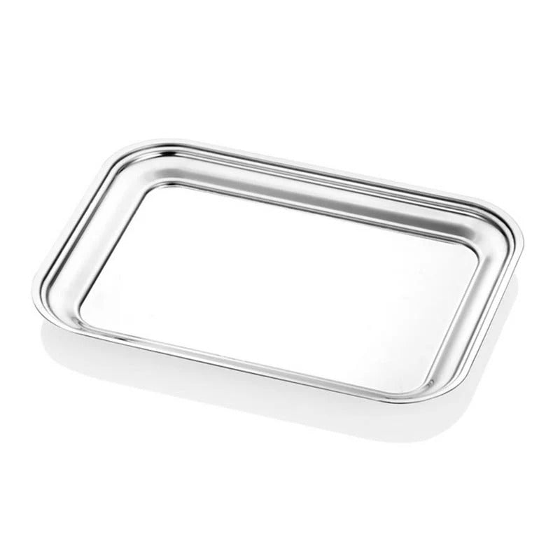 altinbasak paslanmaz dikdortgen tepsi 20x26x2 cm servis ve sunum icin paslanmaz tepsi