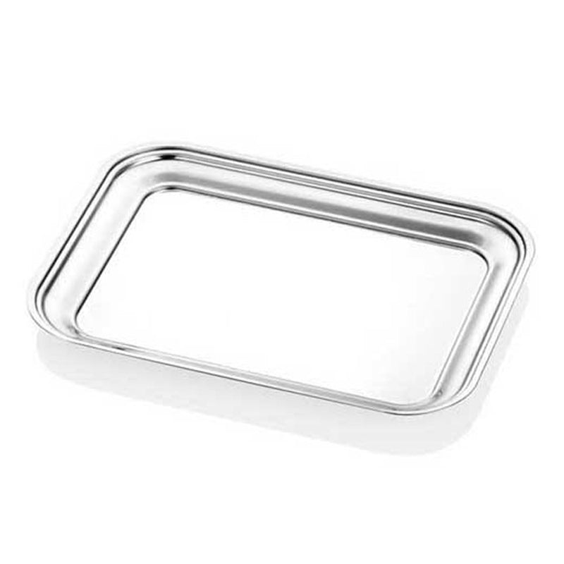 altinbasak paslanmaz dikdortgen tepsi 26x34x2 cm servis ve sunum icin paslanmaz tepsi