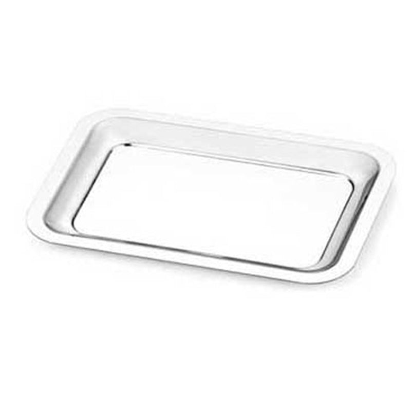 altinbasak paslanmaz mini dikdortgen tepsi 16.5x23.5x1.5 cm servis ve sunum icin paslanmaz tepsi