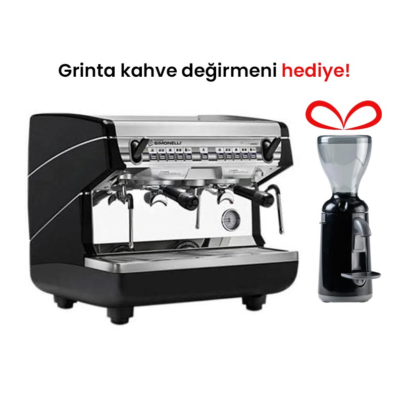 Nuova Simonelli Appia Volumetrica Compact Kahve Makinesi, 2 Gruplu, kahve aksesuarı
