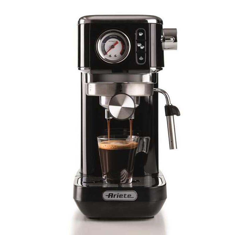 Ariete 1381/12 Moderna Slim Espresso Kahve Makinesi, Siyah, kahve aksesuarı