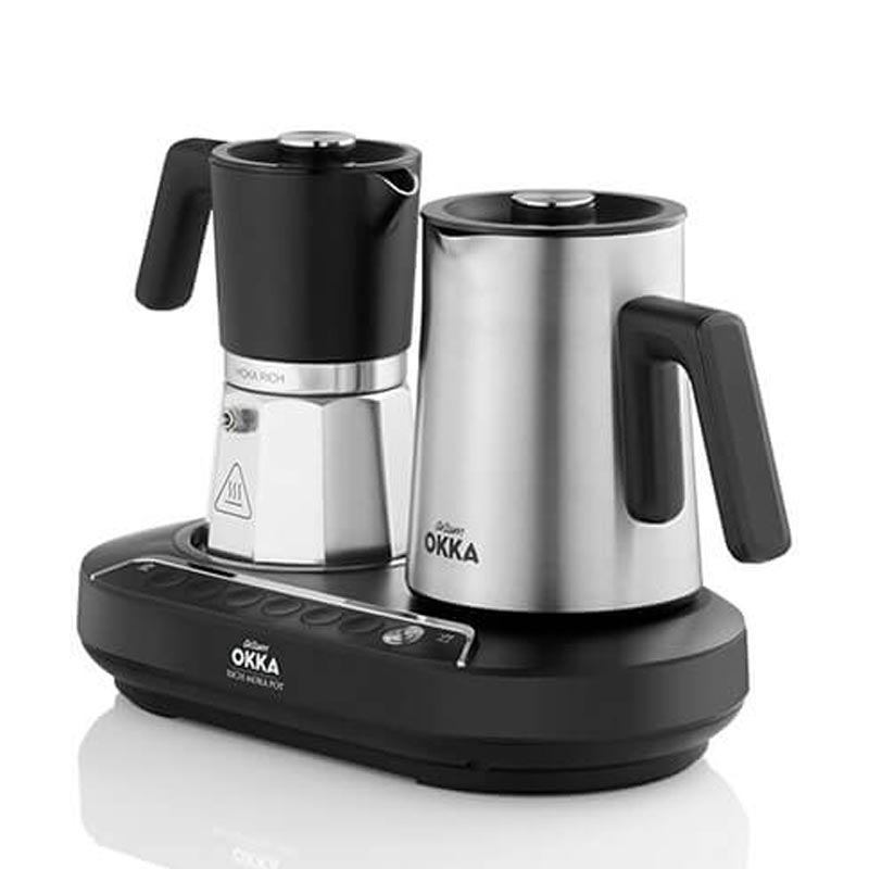 Arzum OK0027 Okka Rich Moka Pot, Elektrikli, Krom, kahve aksesuarı