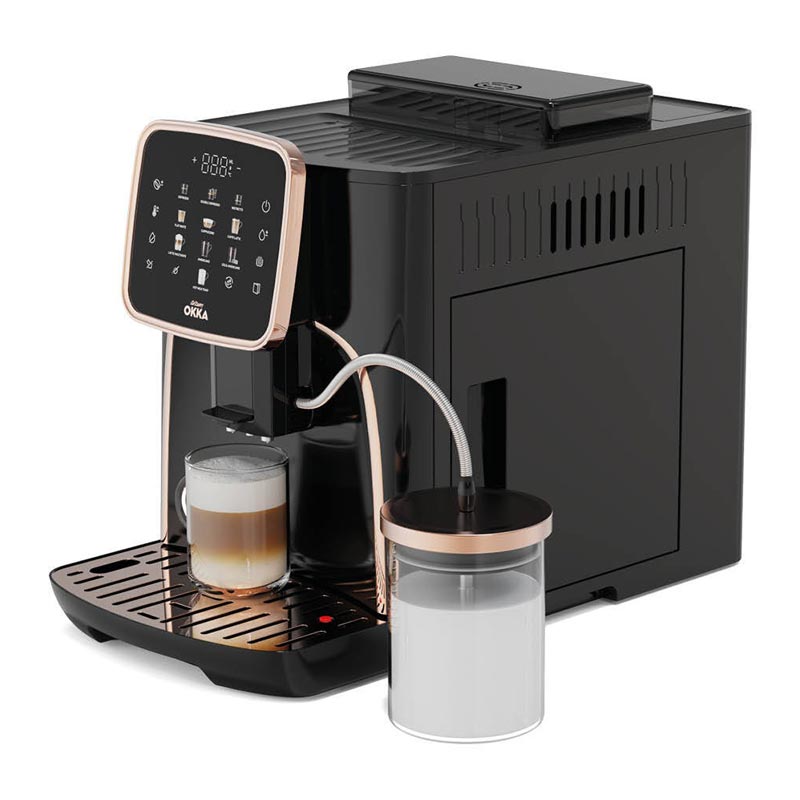 Arzum Okka Espresso Pro M Tam Otomatik Espresso Kahve Makinesi, Siyah Bakır, kahve aksesuarı