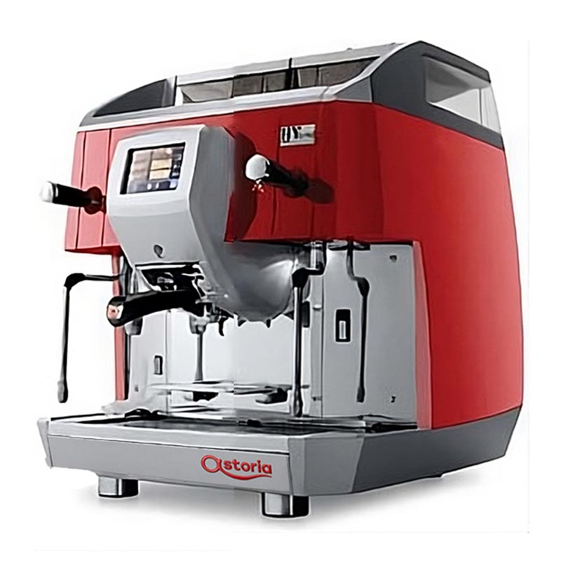 Astoria HYbrid Tam Otomatik Espresso Kahve Makinesi, 1 Gruplu, Kırmızı, barista ekipman seti