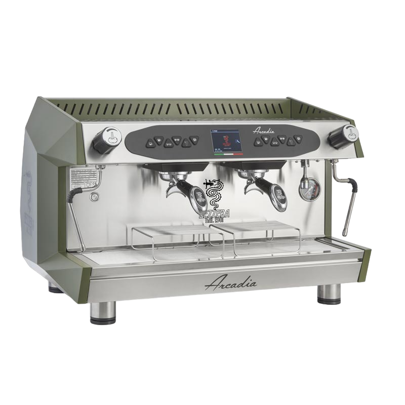 Bezzera Arcadia DE PID Tall Cup Tam Otomatik Espresso Kahve Makinesi, 2 Gruplu, Mat Yeşil, espresso takip aynası