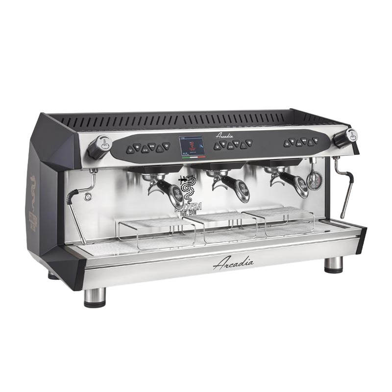 Bezzera Arcadia DE PID Tall Cup Tam Otomatik Espresso Kahve Makinesi, 3 Gruplu, Mat Siyah, espresso takip aynası