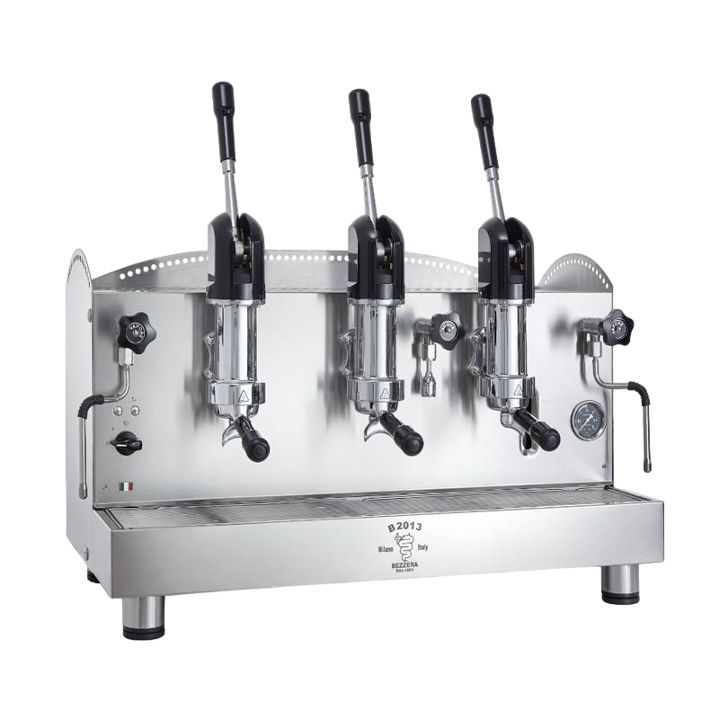 Bezzera B2013 AL Pistonlu Espresso Kahve Makinesi, 3 Gruplu, espresso takip aynası