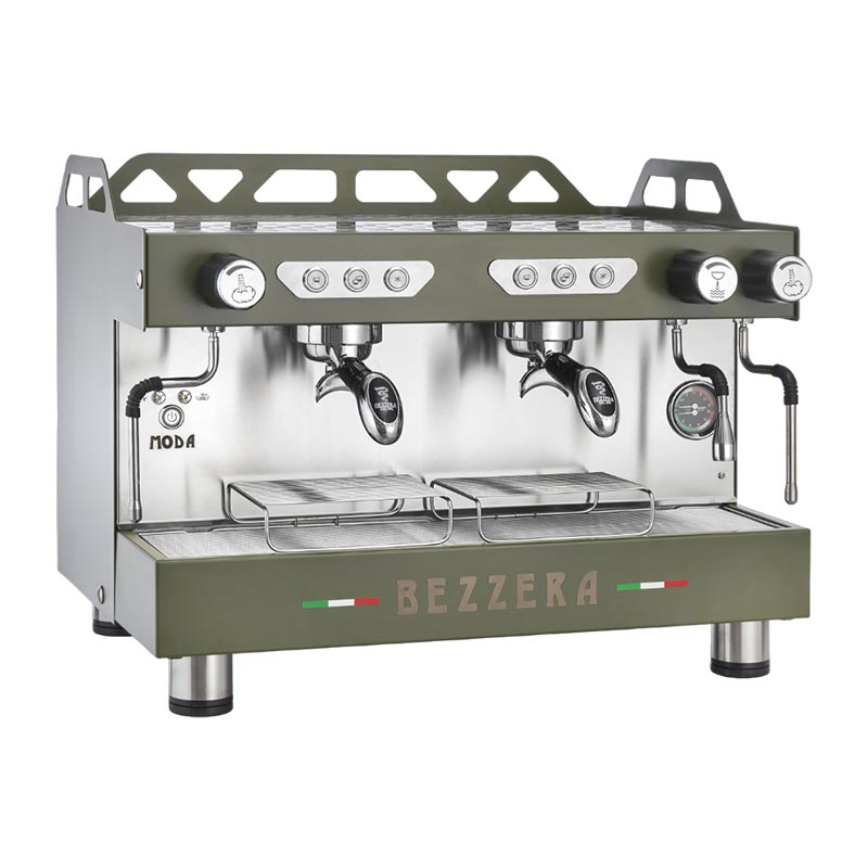 Bezzera MODA DE Tall Cup Tam Otomatik Espresso Kahve Makinesi, 2 Gruplu, Yeşil, espresso takip aynası