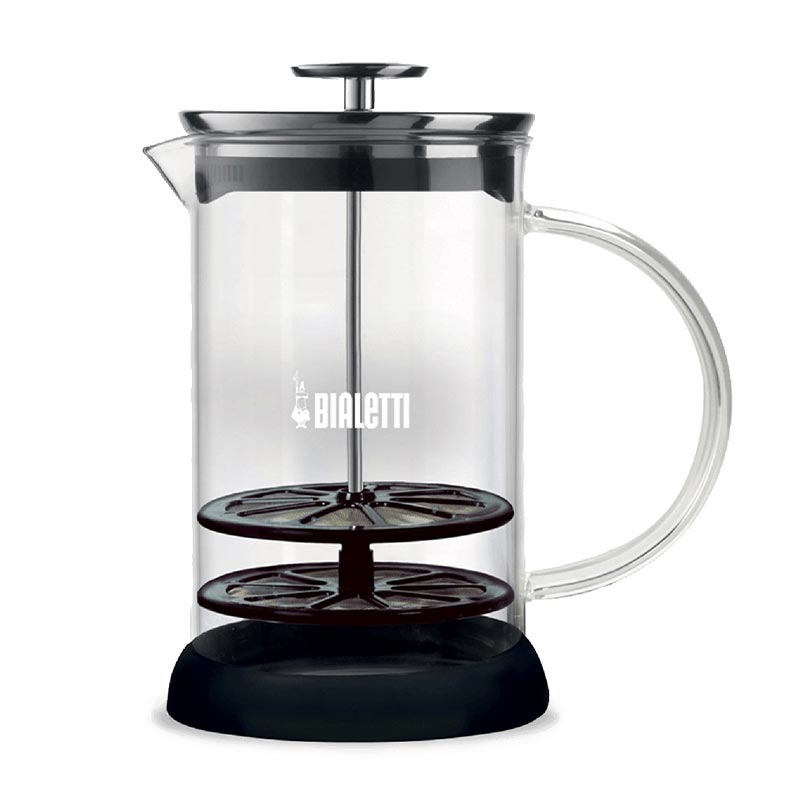 Bialetti Cam Süt ve Cappuccino Köpürtücü, 330 ml, kahve aksesuarı