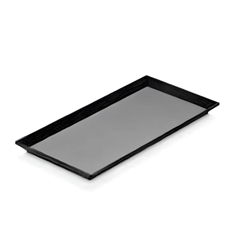 biradli brd103314 melamin acik bufe sunum tepsisi 35x17x2 cm siyah servis ve sunum ekipmani