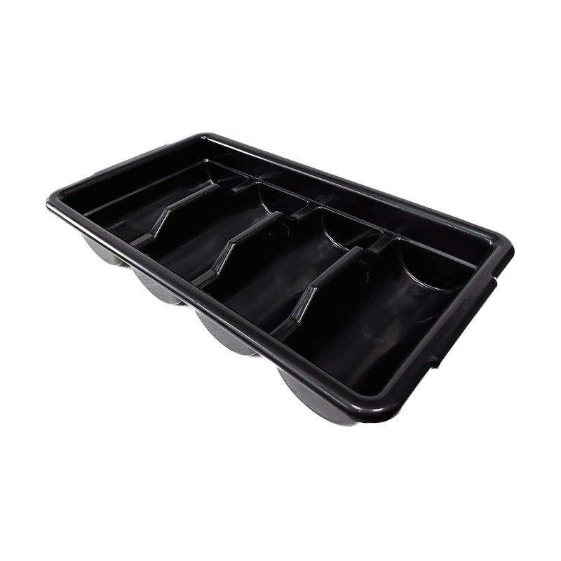 biradli brd52 4 bolmeli kasiklik 53x302x10 cm siyah mutfak hazirlik ekipmani