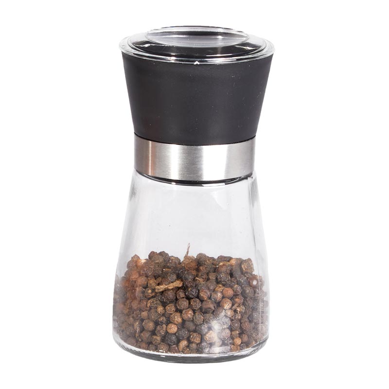biradli brd236 cam tuz karabiber degirmeni plastik baslik 13 cm baharat ekipmani