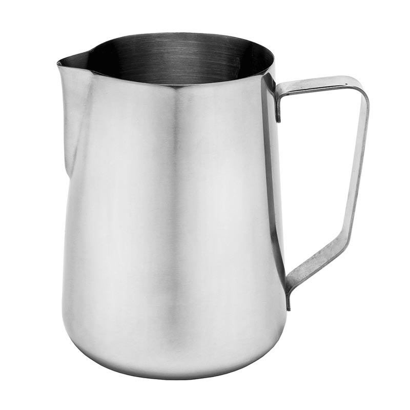 Biradlı GRV-041 Çelik Süt Potu Pitcher, 1000 ml, kahve aksesuarı