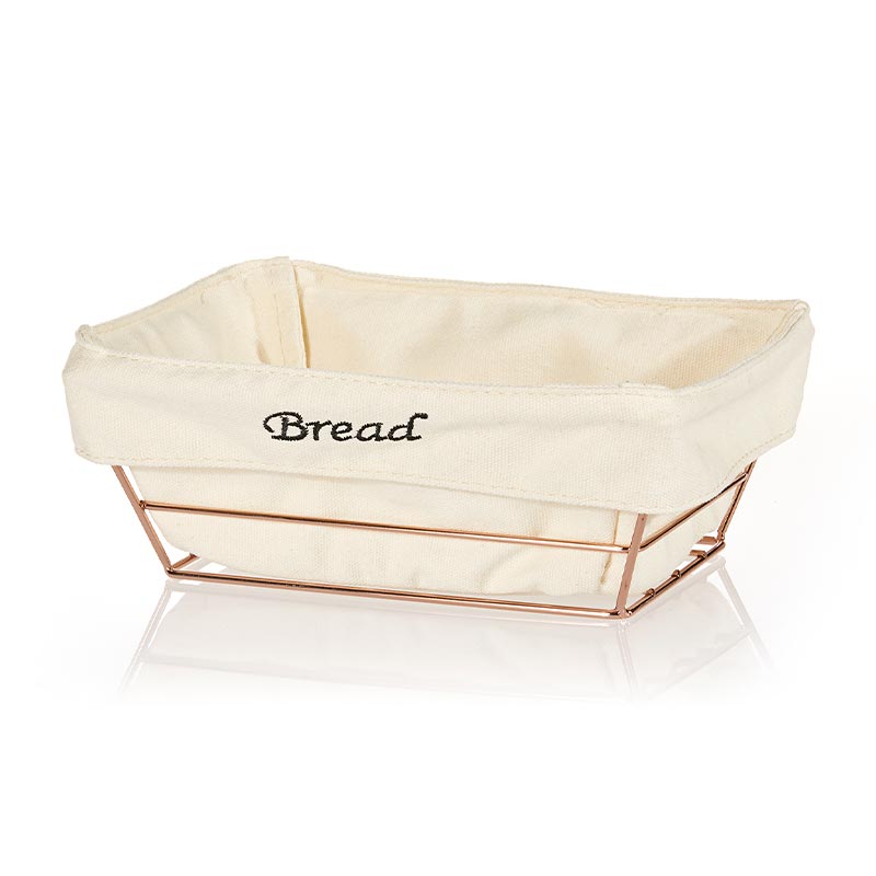 biradli hw182b dikdortgen bezli ekmek sepeti 22x16 cm bakir profesyonel mutfak ekipmani