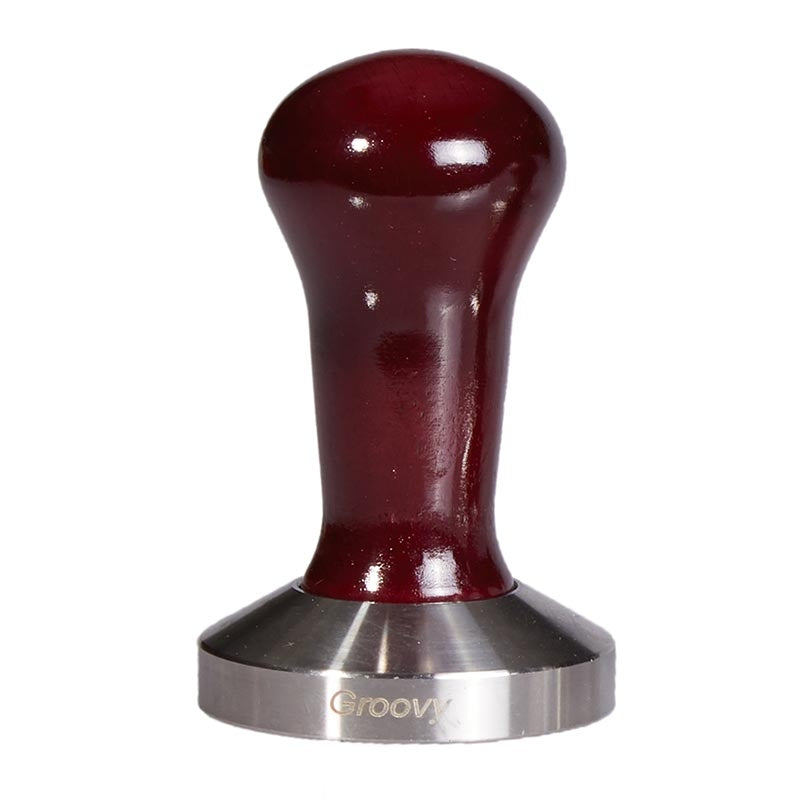 Biradlı GRV-316 Plastik Saplı Çelik Tamper, 58 mm, Bordo, kahve aksesuarı