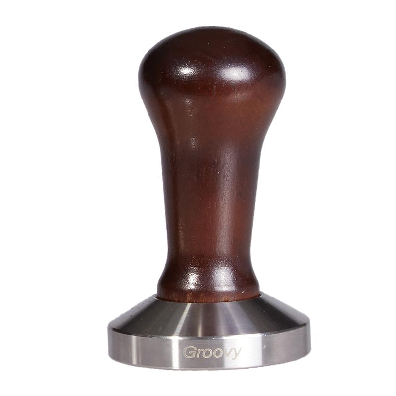 Biradlı GRV-316 Plastik Saplı Çelik Tamper, 58 mm, Kahverengi, kahve aksesuarı