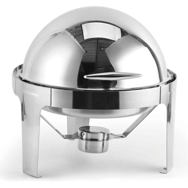 biradli groovy grv3008 rolltop yuvarlak chafing dish 6 l jel yakitli profesyonel mutfak ekipmani