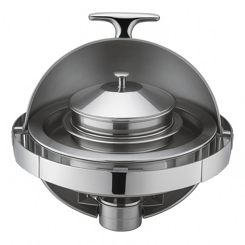 biradli groovy grv3012 roll top corbalik ust chafing dish jel yakitli profesyonel mutfak ekipmani