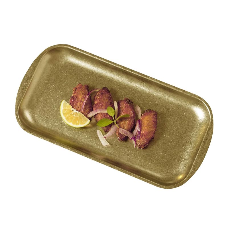 biradli groovy grvr241005 acik bufe retro sunum tabagi 37x20x15 cm altin servis ve sunum ekipmani