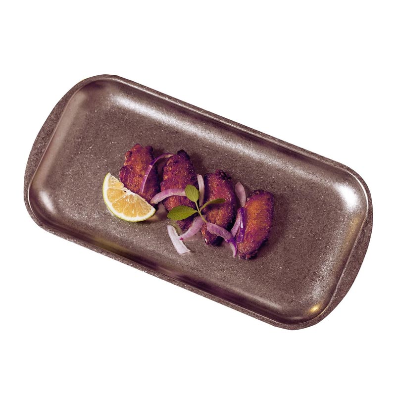 biradli groovy grvr241006 acik bufe retro sunum tabagi 41x23x15 cm bakir servis ve sunum ekipmani